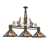 Meyda Tiffany Tall Pines 3 Light 45" Wide Linear Pendant Antique Copper