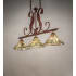 Meyda Tiffany Jadestone 3 Light 46" Wide Linear Pendant Rust