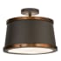 Meyda Tiffany Cilindro Reel 4 Light 18" Wide Semi-Flush Ceiling Fixture - Oil Rubbed Bronze Finish - GU24 Bulb Base Oil Rubbed Bronze