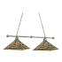 Meyda Tiffany Valencia 2 Light 43" Wide Linear Pendant Nickel