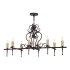 Meyda Tiffany Monica 8 Light 48" Wide Taper Candle Linear Chandelier Mahogany Bronze