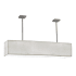 Meyda Tiffany Quadrato 2 Light 60" Wide Linear Pendant Brushed Nickel