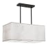 Meyda Tiffany Quadrato 4 Light 42" Wide Linear Pendant Timeless Bronze