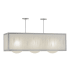 Meyda Tiffany Quadrato 3 Light 44" Wide Linear Pendant Nickel