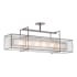 Meyda Tiffany Nelson 6 Light 54" Wide Linear Pendant Steel