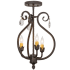 Meyda Tiffany Antonia 3 Light 12" Wide Semi-flush Ceiling Fixture Crystal
