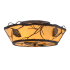 Meyda Tiffany Whispering Pines 4 Light 22" Wide Semi-Flush Ceiling Fixture Mahogany Bronze
