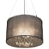 Meyda Tiffany Cilindro 9 Light 24" Wide Suspension Pendant Chrome / Crystal