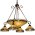 Meyda Tiffany Crestwood 7 Light 36" Wide Chandelier Mahogany Bronze