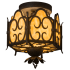 Meyda Tiffany Radha 11" Wide Semi-Flush Drum Ceiling Fixture Chestnut