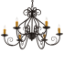 Meyda Tiffany Jenna 6 Light 36" Wide Taper Candle Style Chandelier Custom