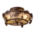 Meyda Tiffany Oak Leaf and Acorn 2 Light 10" Wide Semi-Flush Ceiling Fixture - Oil Rubbed Bronze Finish - GU24 Bulb Base Oil Rubbed Bronze
