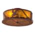Meyda Tiffany Strike of the Eagle 3 Light 16" Wide Semi-Flush Drum Ceiling Fixture - Red Rust Finish - GU24 Bulb Base Red Rust