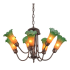 Meyda Tiffany Amber Tiffany 7 Light 17" Wide Chandelier Mahogany Bronze