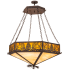 Meyda Tiffany Mountain Pine 6 Light 51" Wide Pendant Rust / Wrought Iron