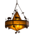 Meyda Tiffany High Plains Rider and The Herd 5 Light 36" Wide Pendant Red Rust