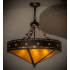Meyda Tiffany Craftsman 4 Light 24" Wide Pendant Mahogany Bronze