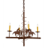Meyda Tiffany Cowboy 4 Light 26" Wide Taper Candle Style Chandelier Rust