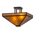 Meyda Tiffany Mission Prime 2 Light 24" Wide Semi-Flush Ceiling Fixture - Mahogany Bronze Finish Mahogany Bronze