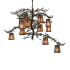 Meyda Tiffany Pine Branch Valley View 12 Light 52" Wide Chandelier Timeless Bronze / Cafe-Noir