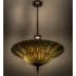 Meyda Tiffany Tiffany Lotus Leaf 3 Light 24" Wide Pendant Mahogany Bronze