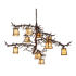 Meyda Tiffany Pine Branch Valley View 10 Light 39" Wide Chandelier Rust / Wrought Iron