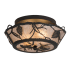 Meyda Tiffany Whispering Pines 2 Light 9" Tall Semi-Flush Ceiling Fixture - Oil Rubbed Bronze Finish Oil Rubbed Bronze