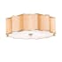 Meyda Tiffany Arevik 3 Light 22" Wide Semi-Flush Drum Ceiling Fixture Antique Brass