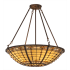 Meyda Tiffany Fleur-de-Lite 4 Light 24" Wide Semi-Flush Bowl Ceiling Fixture Mahogany Bronze