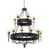 Meyda Tiffany Marta 18 Light 60" Wide Pillar Candle Ring Chandelier N/A
