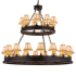 Meyda Tiffany Sullivan Ranch 27 Light 51" Wide Ring Chandelier Mahogany Bronze