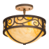 Meyda Tiffany Lilliana 3 Light 12" Wide Semi-Flush Bowl Ceiling Fixture - Cafe-Noir Finish Cafe-Noir