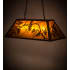 Meyda Tiffany Whispering Pines 6 Light 33" Wide Linear Pendant Mahogany Bronze