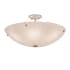 Meyda Tiffany Cypola 6 Light 24" Wide Semi-Flush Bowl Ceiling Fixture - Nickel Finish - GU24 Bulb Base Nickel