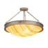 Meyda Tiffany Dionne 3 Light 24" Wide Semi-Flush Bowl Ceiling Fixture Antique