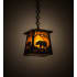 Meyda Tiffany Bear at Dawn 10" Wide Pendant Wrought Iron