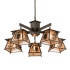 Meyda Tiffany Scotch Pine 5 Light 40" Wide Chandelier Antique Copper