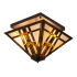 Meyda Tiffany Prairie Wheat 2 Light 20" Wide Semi-Flush Ceiling Fixture Mahogany Bronze