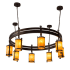 Meyda Tiffany Beartooth 8 Light 67" Wide Ring Chandelier Copper Vein