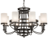 Meyda Tiffany Saxony 8 Light 46" Wide Chandelier Oil Rubbed Bronze