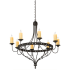 Meyda Tiffany Bottini 8 Light 48" Wide Taper Candle Style Chandelier Wrought Iron