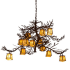Meyda Tiffany Pine Branch Valley View 12 Light 40" Wide Chandelier Rust / Wrought Iron