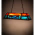 Meyda Tiffany Battling Bucks 6 Light 48" Wide Linear Pendant Rust