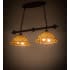 Meyda Tiffany Diamond and Jewel 4 Light 36" Wide Linear Pendant Mahogany Bronze