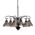 Meyda Tiffany Wisteria 6 Light 30" Wide Chandelier with Tiffany Glass Shade Mahogany Bronze