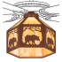 Meyda Tiffany Lone Bear 13" Wide Single Ceiling Fan Light Kit Rust