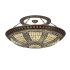 Meyda Tiffany Fleur-de-lis 8 Light 45" Wide Semi-Flush Bowl Ceiling Fixture - Copper Vein Finish Copper Vein