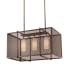 Meyda Tiffany 3 Light 32" Wide Cage Linear Pendant Cafe-Noir