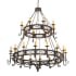 Meyda Tiffany Gina 24 Light 72" Wide Taper Candle Style Chandelier Timeless Bronze