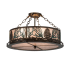 Meyda Tiffany Mountain Pine 4 Light 23" Wide Semi-Flush Drum Ceiling Fixture - Antique Copper Finish Antique Copper